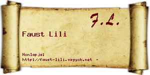 Faust Lili névjegykártya