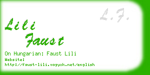 lili faust business card